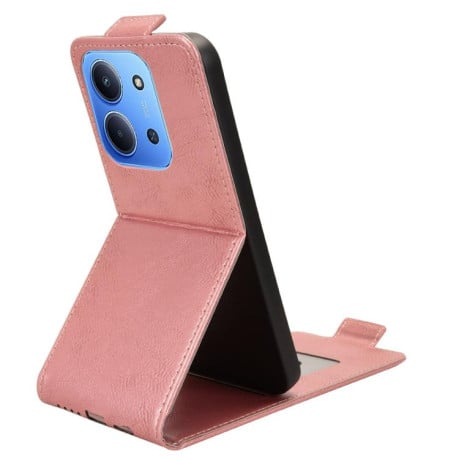 Флип-чехол Magnetic Vertical Flip Leather на Xiaomi Redmi 15C 5G / 4G EU 173mm / Poco C85 5G - золото