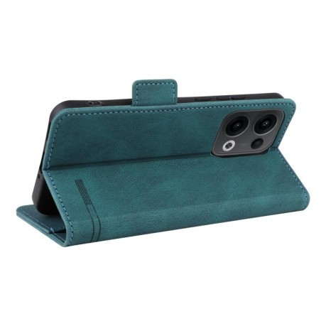 Чехол-книжка Magnetic Clasp Flip для OPPO Reno13 Pro - зеленый