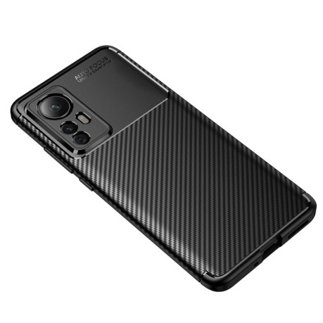 Ударозахисний чохол HMC Carbon Fiber Texture на Xiaomi Mi 12 5G - чорний