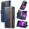 Чохол-книжка CaseNeo Splicing Dual Magnetic Buckle Leather для Samsung Galaxy S24 Ultra 5G - синій