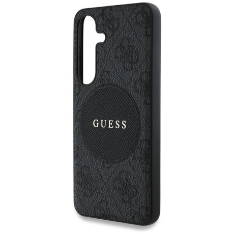 Оригінальний чохол Guess 4G Round Patch Classic Logo MagSafe для Samsung Galaxy S25 Plus - black