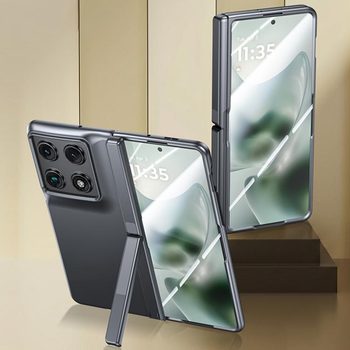 Чохол Escase з пружинним шарніром і вбудованою плівкою на Motorola Razr Fold 5G — сірий