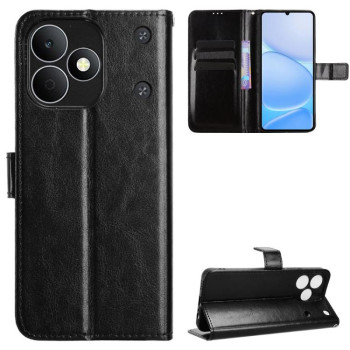 Чехол-книжка Retro Crazy Horse Texture на Realme Note 80 4G — черный