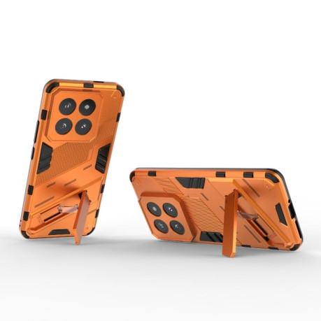 Противоударный чехол Punk Armor для Xiaomi 14 Pro - оранжевый