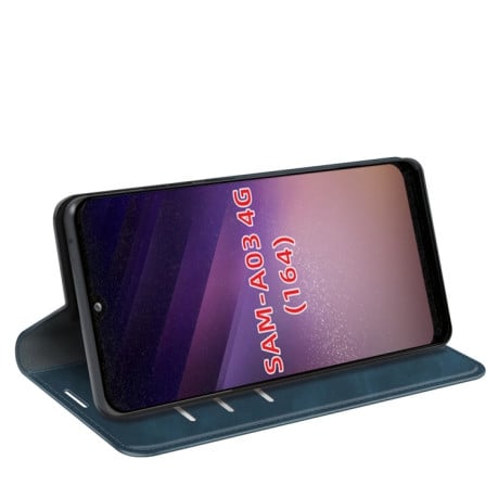 Чехол-книжка Retro-skin Business Magnetic на Samsung Galaxy A03/A04E - синий