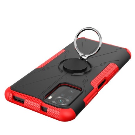 Противоударный чехол Machine Armor Bear для Xiaomi Redmi Note 10/10s/Poco M5s- красный