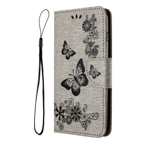 Чехол-книжка Embossed Butterfly для Google Pixel 8 Pro - серый