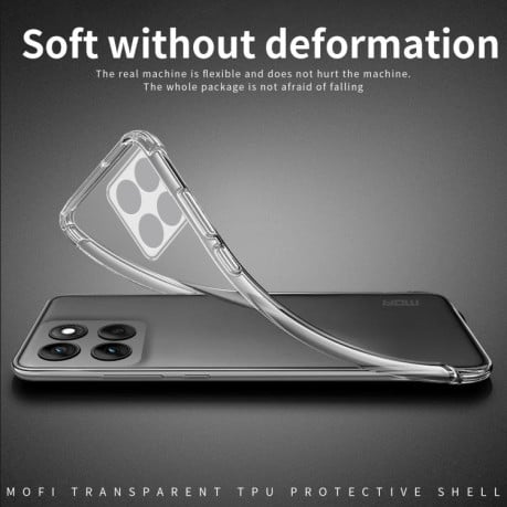 Силиконовый ультратонкий чехол MOFI Ming Series на Motorola Edge 60 Pro - прозрачный