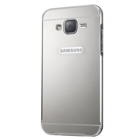 Металевий Бампер та Акрилова накладка Push-pull Style Silver Samsung Galaxy J5 (2016) / J510