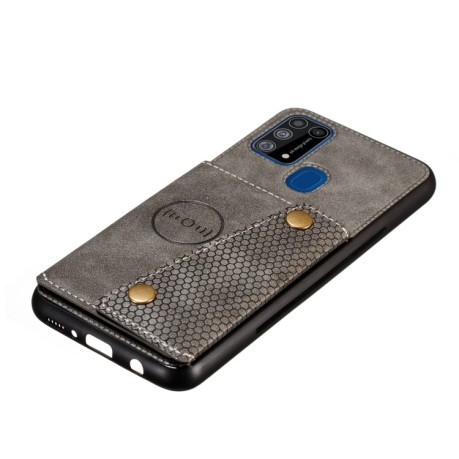 Противоударный чехол Magnetic with Card Slots на Samsung Galaxy M31 - серый