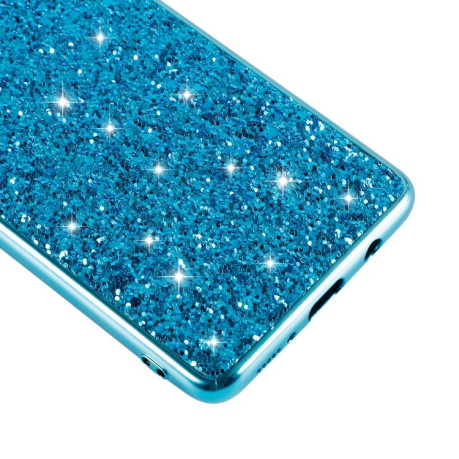 Ударозащитный чехол Glittery Powder на Samsung Galaxy A51- синий
