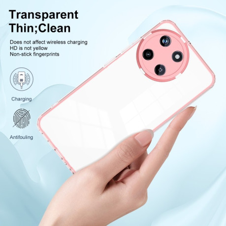 Противоударный чехол Clear Color Frame для Realme 11 - розовый