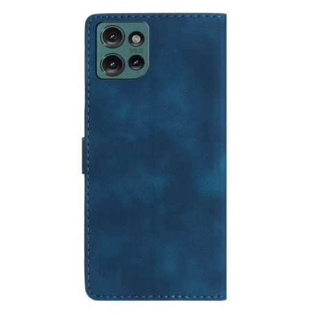 Чехол-книжка Flower Butterfly Embossing для Motorola Edge 50 5G - синий