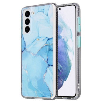Противоударный чехол Glazed Marble для Samsung Galaxy S22 Plus 5G - синий