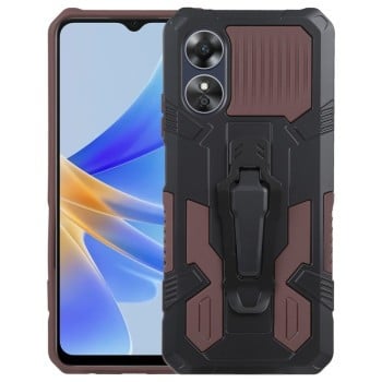 Противоударный чехол Armor Warrior на OPPO A17 - коричневый
