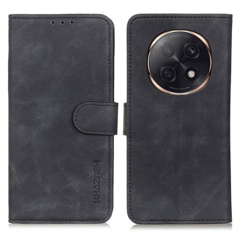 Чохол-книжка KHAZNEH з матовою фактурою Cowhide та магнітним хлястиком на OPPO A5 Pro 5G Global - чорний