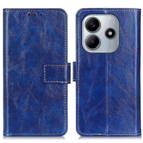Чехол-книжка Magnetic Retro Crazy Horse Texture на Xiaomi Redmi Note 14 4G - синий