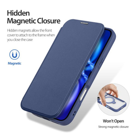 Чохол-книжка DUX DUCIS Skin X Pro Series Magsafe на iPhone 17 Pro - синій