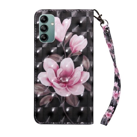 Чехол-книжка 3D Painting Leather для Samsung Galaxy A04s - Pink Flower