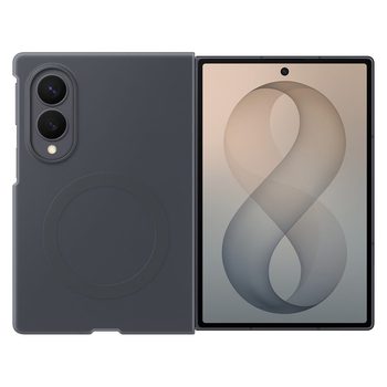 Оригінальний силіконовий чохол Samsung Silicone Magnet з MagSafe + 2 anti-reflective films на Samsung Galaxy Fold 8 - чорний
