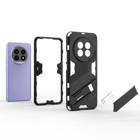 Протиударний чохол Punk Armor з підставкою на Realme 13 Pro 5G-чорний - білий