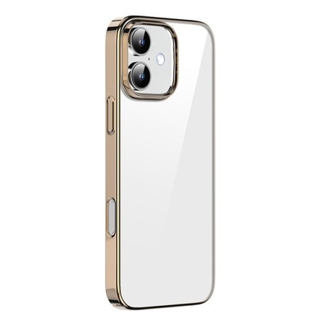 Противоударный чехол Mutural Jiantou Series для iPhone 16  - золотой