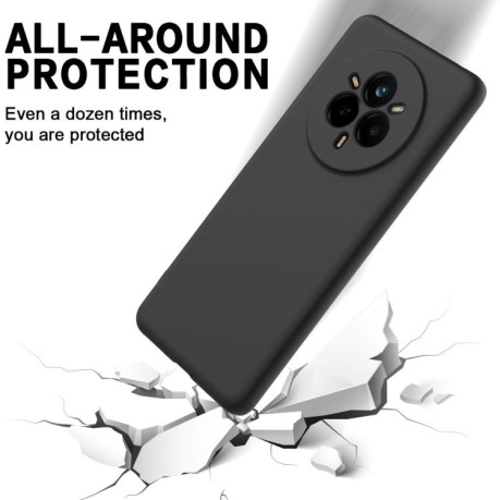 Силіконовий чохол Solid Color Liquid Silicone на Realme 14 Pro+ - чорний