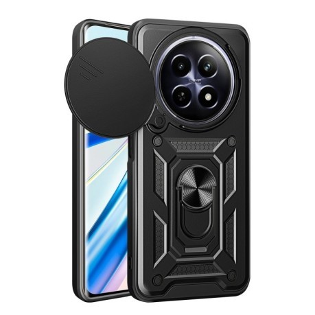 Противоударный чехол Camera Sliding для Realme 12 5G Global - черный