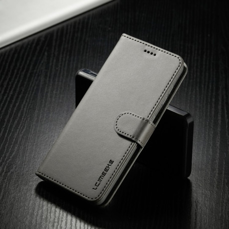 Чохол-книжка LC.IMEEKE Calf Texture для Samsung Galaxy S21 Plus - сірий