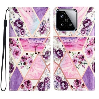 Чехол-книжка Colored Drawing Pattern для Xiaomi 15 - разноцветные