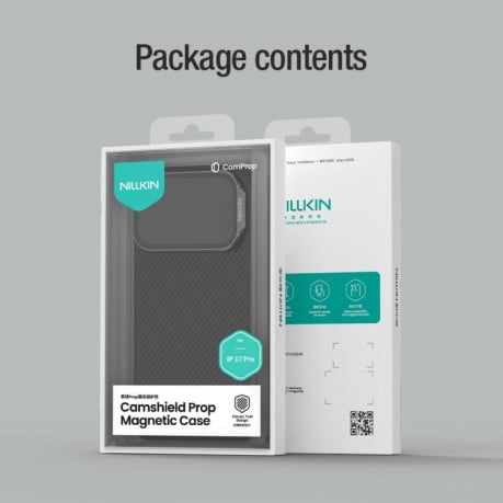 Чохол NILLKIN CamShield Prop Texture Transparent Mirror Cover MagSafe на iPhone 17 Pro - чорний