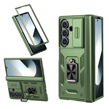 Чехол Sliding Window Hinge на Samsung Galaxy Fold 7 5G - зеленый