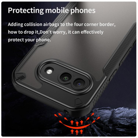 Противоударный чехол Armor Glaze PC Hybrid для Google Pixel 9a - черный