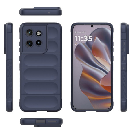 Силіконовий чохол Magic Flannel для Motorola Edge 50 Neo - синій