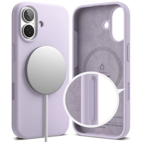 Оригінальний силіконовий чохол Ringke Silicone Magnetic з MagSafe на iPhone 17 - Purple