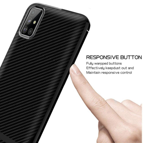 Протиударний чохол HMC Carbon Fiber Series Samsung Galaxy A51 - Чорний