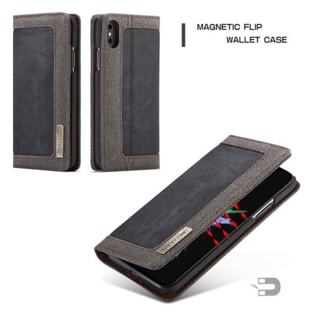 Чехол-книжка CaseMe 006 Series Card магнитная крышка на iPhone Xs Max 6.5 - черный
