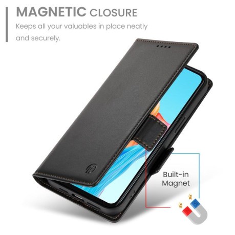 Чохол-книжка Side Buckle Magnetic Frosted Leather для OPPO A5 PRO 5G -чорний