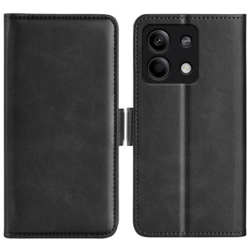 Чехол-книжка с двусторонней магнитной застёжкой на Xiaomi Redmi Note 13 5G - черный