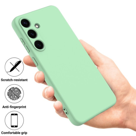 Силіконовий чохол Solid Color Liquid Silicone  для Samsung Galaxy S25+ 5G - зелений