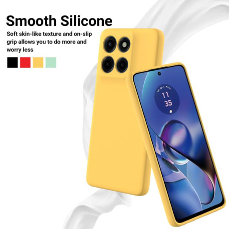 Силіконовий чохол Solid Color Liquid Silicone на Motorola Edge 60 - жовтий