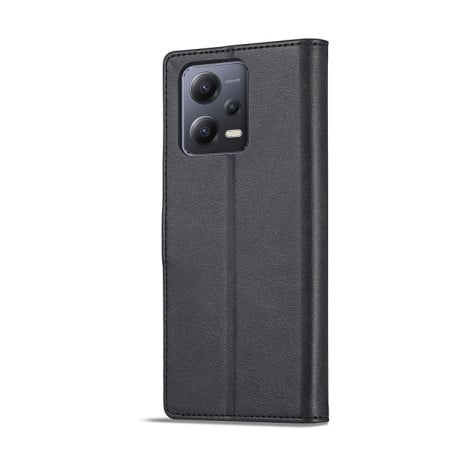 Чохол-книжка LC.IMEEKE Calf Texture на Xiaomi Redmi Note 12 5G/Poco X5 - чорний