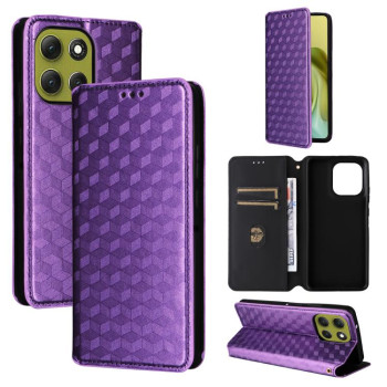 Чохол-книжка Cubic Grid Calf Texture для Motorola Moto G86 Power 5G - фіолетовий