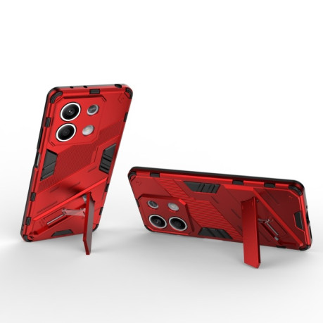 Противоударный чехол Punk Armor для Xiaomi Redmi Note 13 - красный