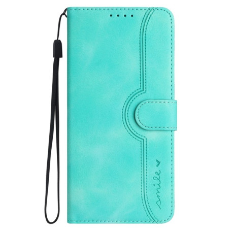 Чехол-книжка Skin Feel Heart Amile для Xiaomi Redmi Note 14 5G/Poco M7 Pro 5G - голубой