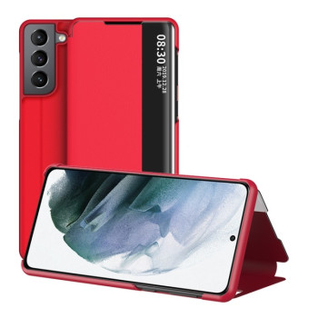 Чехол-книжка Window View для Samsung Galaxy S22 5G - красный