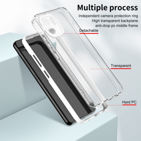 Противоударный чехол 3 in 1 Clear для Xiaomi Redmi A1/A2 - белый