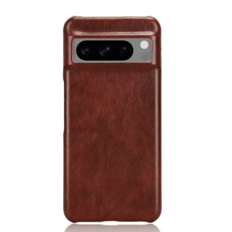Чехол  Litchi Texture для Google Pixel 8 Pro - коричневый
