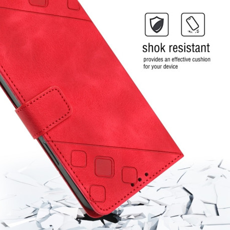 Чехол-книжка Global Skin-feel Flowers для Xiaomi Redmi Note 12S 4G - винно-красный
