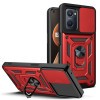 Противоударный чехол Camera Sliding для Realme 9i/OPPO A76/A96- красный